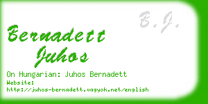 bernadett juhos business card